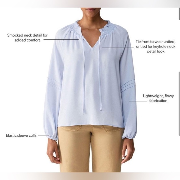 Social standard Women's Light Blue Blouse Size L - Picture 3 of 8